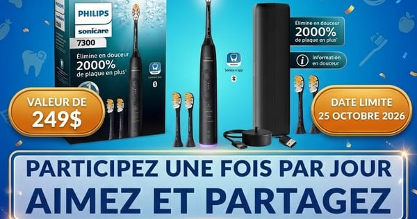 CONCOURS EXCLUSIF - Concours Brosse à dents Philips Sonicare Séries 7300