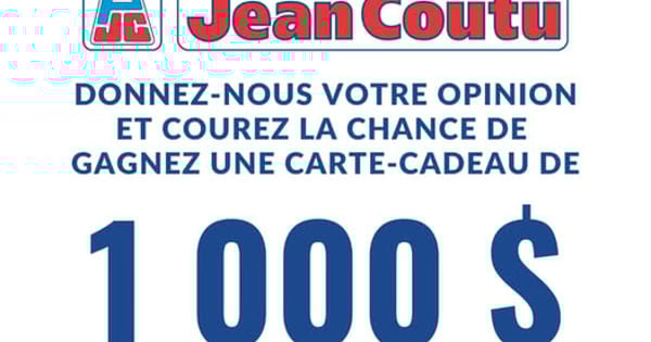Concours Carte-Cadeau Jean Coutu de 1000$ à Gagner