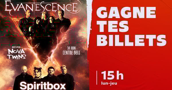 Concours ckoi- Gagnez votre paire de billets pour Evanescence!