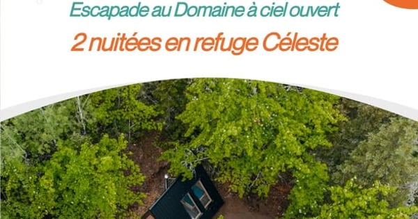 Concours Gagnez une escapade en nature pour deux personnes dans Charlevoix!