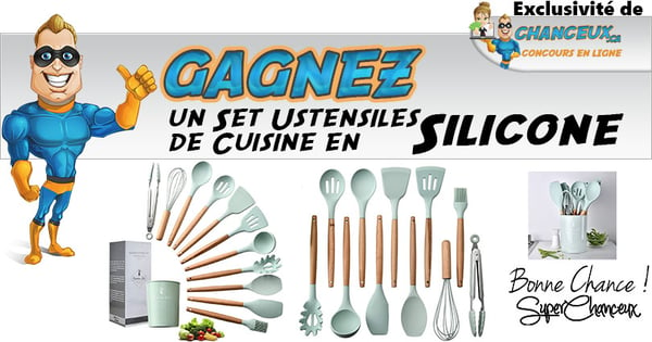 CONCOURS EXCLUSIF - Concours GAGNEZ ce Set Ustensiles de Cuisine en Silicone