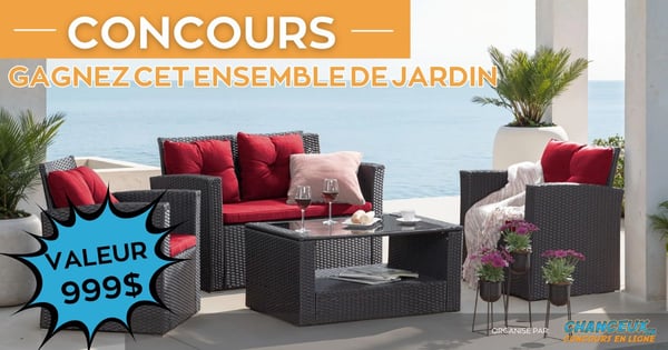 CONCOURS EXCLUSIF - Concours Gagnez cet Ensemble de Jardin