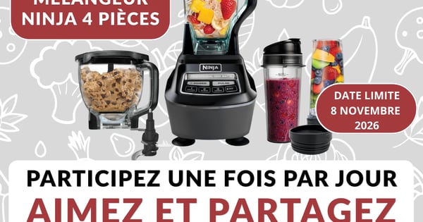 Concours Gagnez un ensemble de mélangeur NINJA 4 pièces
