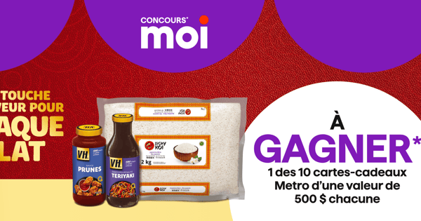 Concours Gagnez une carte cadeau Métro de 500$!