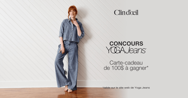 Concours Gagnez une carte-cadeau Yoga Jeans de 100$!