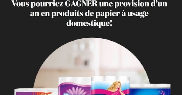 Concours Gagnez une provision d’un an en produits de papier à usage domestique!