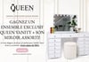 Concours GAGNEZ UN ENSEMBLE EXCLUSIF QUEEN VANITY + SON MIROIR ASSORTI!