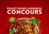 Concours Gagnez une carte-cadeau de 100$ chez Poulet Rouge