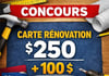 Concours Gagnez une carte cadeau de 250$ en magasin de rénovations!
