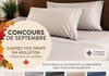 Concours Gagnez vos draps en molleton fabriqués au Québec!