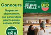 Concours QuébecBio et le Réseau des fermiers·ères de famille - Gagnez un abonnement aux paniers bios pour la saison estivale 2024.