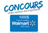 Concours Sondage Walmart Carte-Cadeau 1000$ à GAGNER