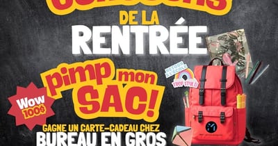 Concours 100 $ à gagner chez Bureau en Gros!