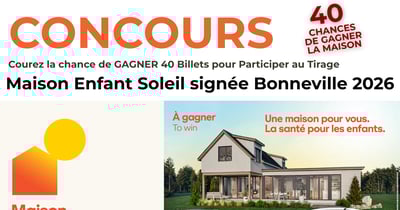 Concours 40 Chances de GAGNER La Maison Enfant Soleil signée Bonneville 2026