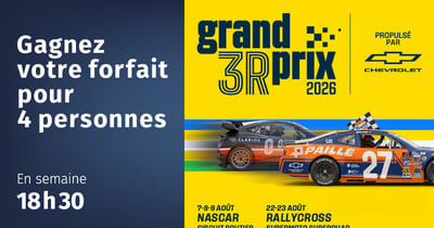 Concours 98,5 FM Gagnez votre forfait pour le Grand Prix de Trois-Rivières!