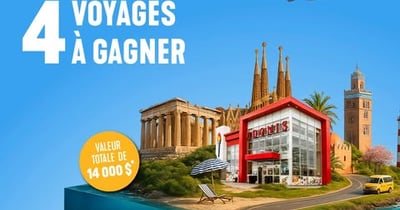 Concours Air Transat & Marché Adonis -  Gagnez un voyage pour deux vers une destination ensoleillée de la Méditerranée.