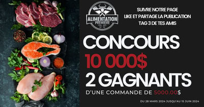 Concours Alimentation Première - Gagnez l'une des 2 commandes de 5000$!