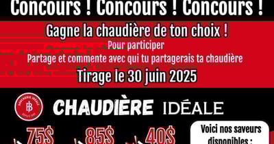Concours Boucherie Idéale - GAGNE TA CHAUDIÈRE DE STEAK! Concours Boucherie Idéale - GAGNE TA CHAUDIÈRE DE STEAK!