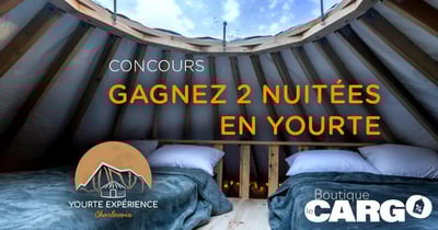 Concours Viva Média- Gagnez 2 nuitées pour 1 à 4 personnes à Yourte Expérience Charlevoix!
