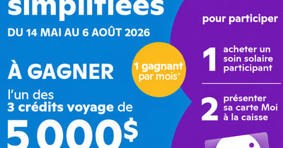 Concours Brunet Gagnez l'un des 3 crédits voyage de 5000$!