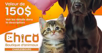 Concours St-Valentin Chico Charlesbourg - Boutique d'animaux - Gagnez un prix pour votre chat ou votre chien!
