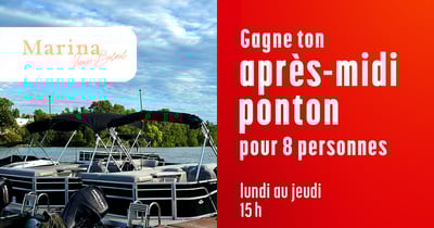 Concours CKOI 96,9 - Gagne ton après-midi ponton pour 8 personnes à la Marina Vieux-Beloeil! Concours CKOI 96,9 - Gagne ton après-midi ponton pour 8 personnes à la Marina Vieux-Beloeil!