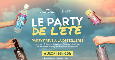 Concours CKOI 96,9 Gagnez deux billets pour le party de l’été d’Appalache Distillerie le 6 juin 2026!