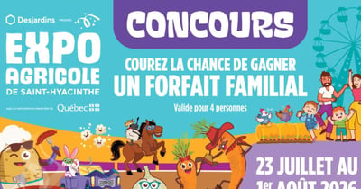Concours CKOI 96,9 Gagnez un forfait famille pour L'Expo agricole de Saint-Hyacinthe!