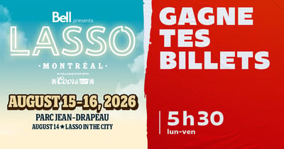 Concours CKOI 96,9 Gagnez vos billets pour Lasso!