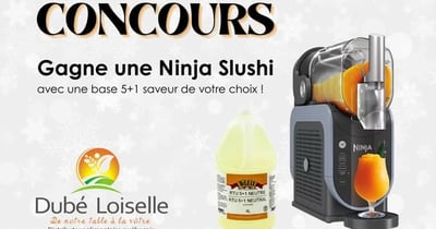 Concours Dubé Loiselle - Distributeur alimentaire québécois- Gagnez Une Ninja Slushi accompagnée d’une base 5+1 au choix!