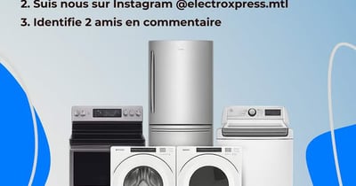 Concours Électroxpress - Gagnez un ensemble complet d’électroménagers reconditionnés! Concours Électroxpress - Gagnez un ensemble complet d’électroménagers reconditionnés!