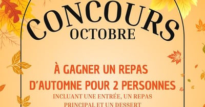 Concours En Faim Prêt - Gagnez un repas d'Automne pour 2 personnes!