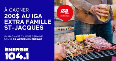Concours Energie 104,1 - 200$ d'épicerie à gagner CHAQUE SEMAINE !