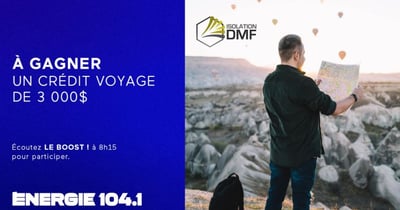 Concours Energie 104,1 - 3 000$ en crédit voyage à gagner ! Concours Energie 104,1 - 3 000$ en crédit voyage à gagner !