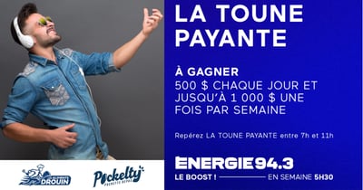 Concours Energie 94,3 - Repérez la TOUNE PAYANTE ! Concours Energie 94,3 - Repérez la TOUNE PAYANTE !