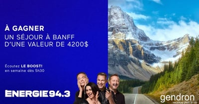 Concours Energie 94,3 - Un voyage à Banff vous attend !