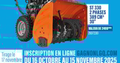 Concours Gagne ta souffleuse à neige Husqvarna