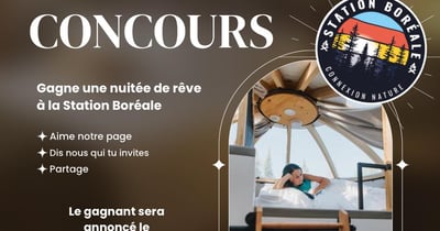 Concours Gagne une nuit magique dans un dôme à la Station Boréale