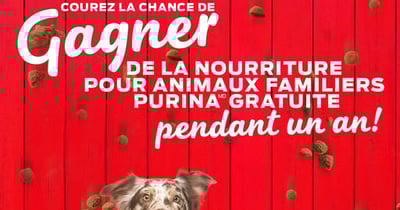 Concours Gagner de la nourriture pour animaux familiers Purina gratuite pendant un an!