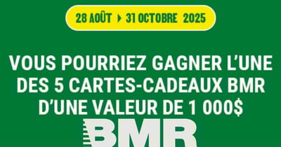 Concours Gagnez l'un des 5 prix de 1 000 $ Concours Gagnez l'un des 5 prix de 1 000 $