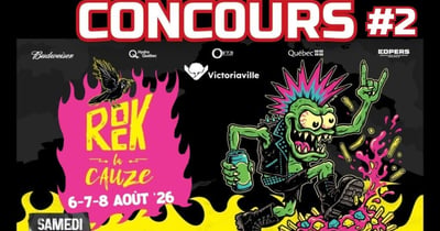 Concours Gagnez 1 passeport pour festival Rock la Cauze!