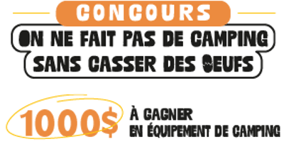 Concours Gagnez 1000$ en équipement de camping!
