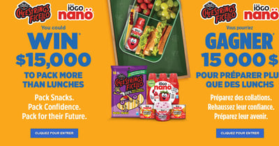 Concours Gagnez 15 000$ pour préparer plus que des lunchs!