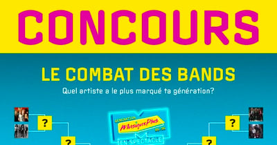 Concours Gagnez 2 billets pour le spectacle Génération MusiquePlus!
