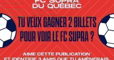 Concours Gagnez 2 billets pour voir le fc Supra affronter Woodbridge SC en direct au Complexe Multi-Sports de Laval!