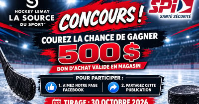 Concours Gagnez 500$ en cartes-cadeaux chez HOCKEY LEMAY!