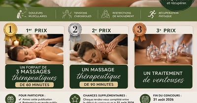 Concours Gagnez des soins en massothérapie thérapeutique!
