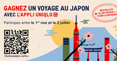 Concours Gagnez deux billets aller-retour au Japon et 10 000$!
