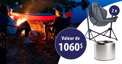 Concours Gagnez deux chaises de luxe Nemo suspendues et un incroyable foyer portatif Solo Stove!