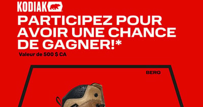 Concours Gagnez deux paires de bottes de travail Kodiak Berg!